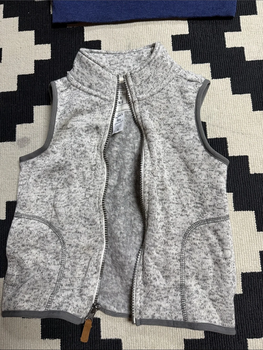 Carter's Heather Gray Fleece Zip Front Vest